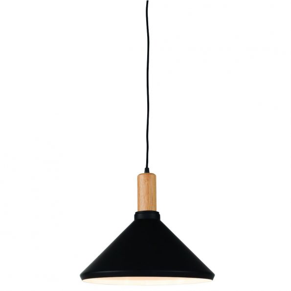 Viseća lampa MELBOURNE, black / natural h30