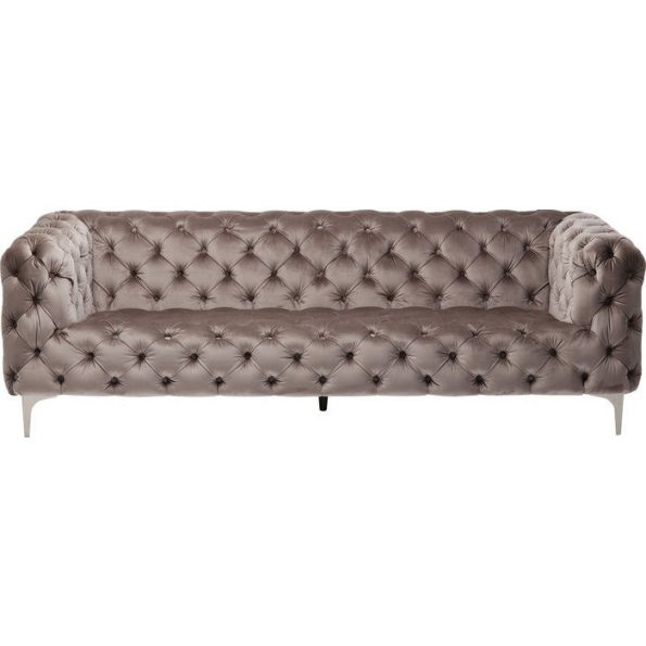 Sofa Look 230cm Velvet Grey