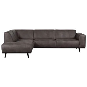 Kutna garnitura STATEMENT ECOLEATHER DARK GREY lijeva