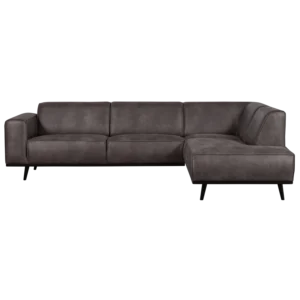Kutna garnitura STATEMENT ECOLEATHER DARK GREY desna